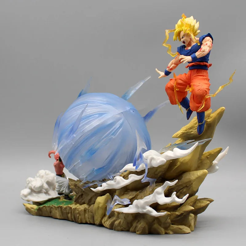 Figurine Générique Son Goku vs Buu 22cm - Dragon Ball Z - Combat Épique